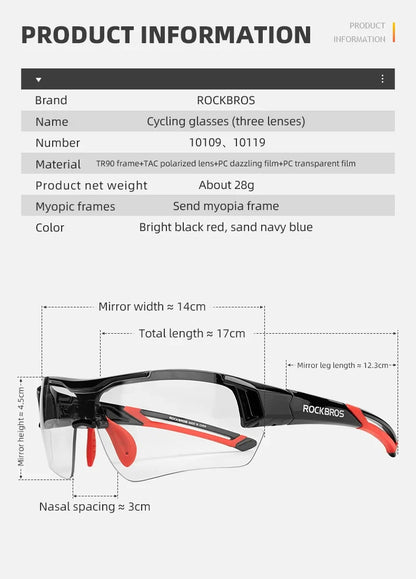 Polarized Cycling Glasses Men Sports Sunglasses Road MTB Mountain Bike Bicycle Riding Protection Goggles Eyewear 5 Lens