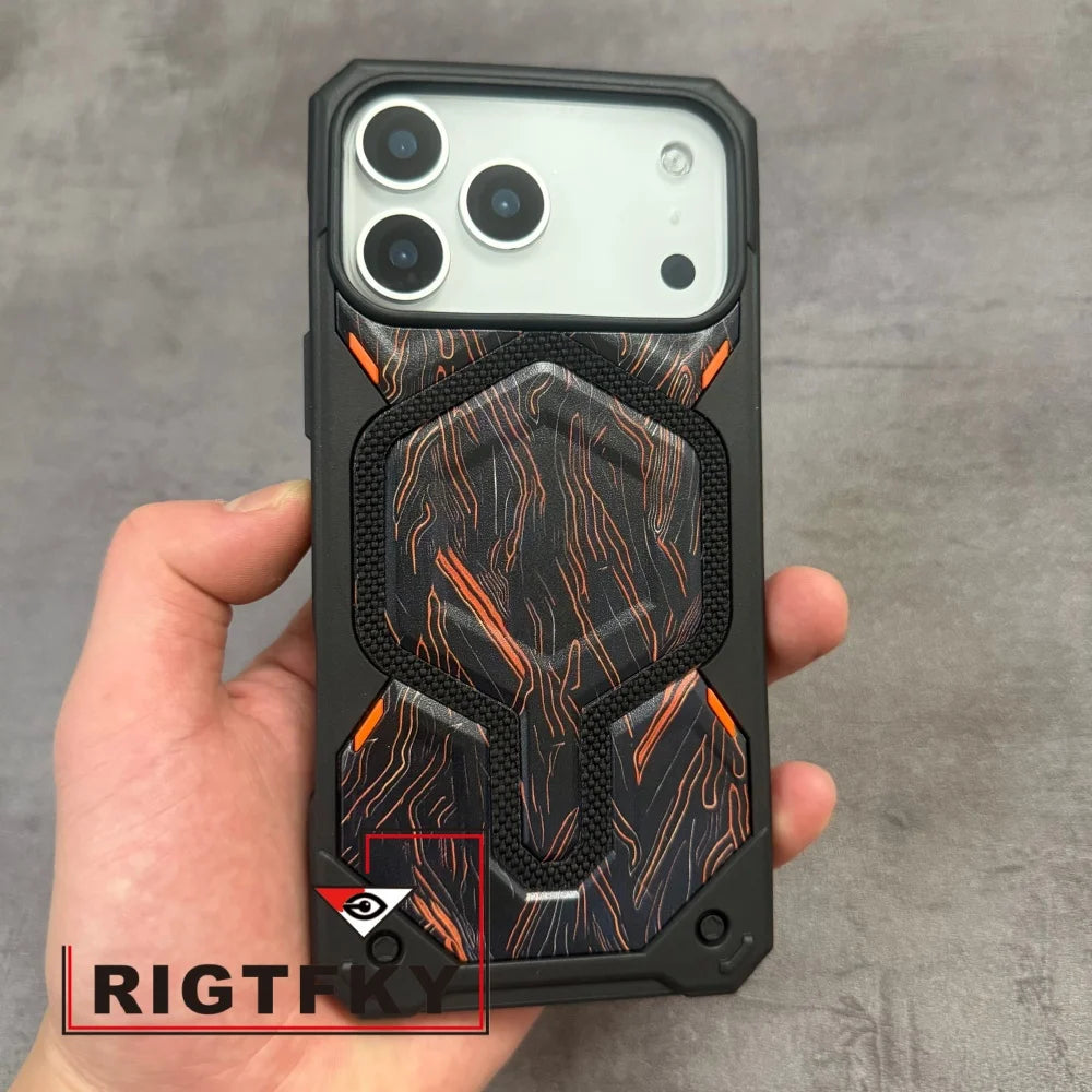 Heavy Military Mixed Armor Shockproof Phone Case For Iphone 17 Pro Max Air 16 15 Plus14 13 Magnetic Rugged Protective Back Cover