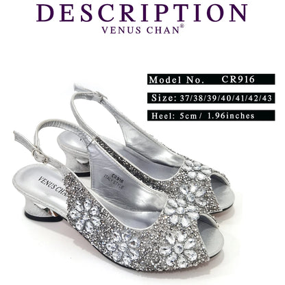 Summer Sandals for Party and Weddings Peep-Toe Bridal Shoes Women 2023 Comfortable Shoes and Bag Set for Lady