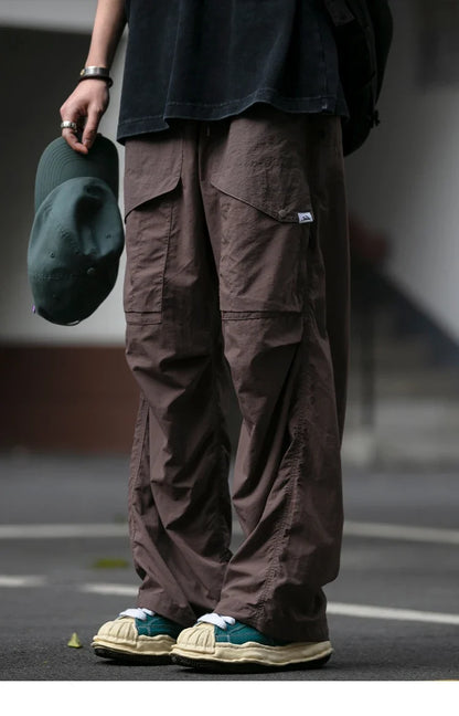 Spring Summer Korean Outdoor Functional Waterproof Cargo Pants For Men Clothing Harajuku Joggers Casual Breathable Pants Male