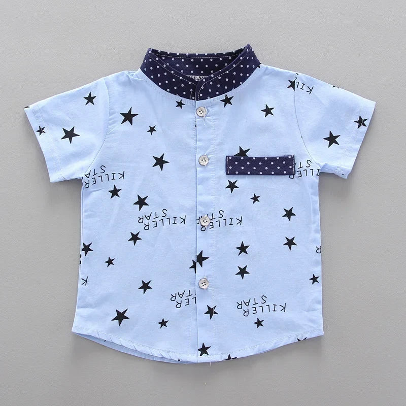 New Summer Baby Clothes Suit Children Boys Casual Shirt Shorts 2Pcs/Sets Infant Outfits Toddler Fashion Costume Kids Tracksuits