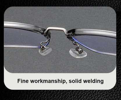 Men's Classic Business Eyeglasses Frames Anti-Blue Light Reading Glasses Myopia Hyperopia Customizable Prescription KE001