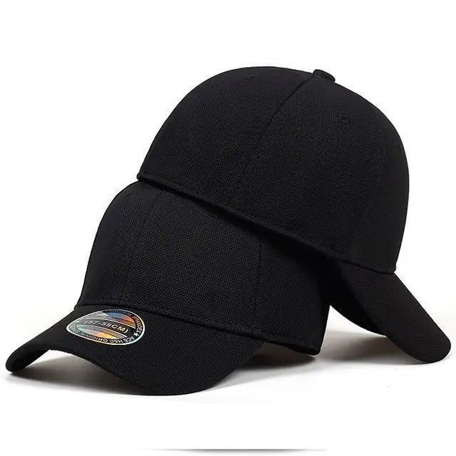 Back Closed Baseball Caps for Men and Women, Big Head and Small Head Hat, High Quality Headwear