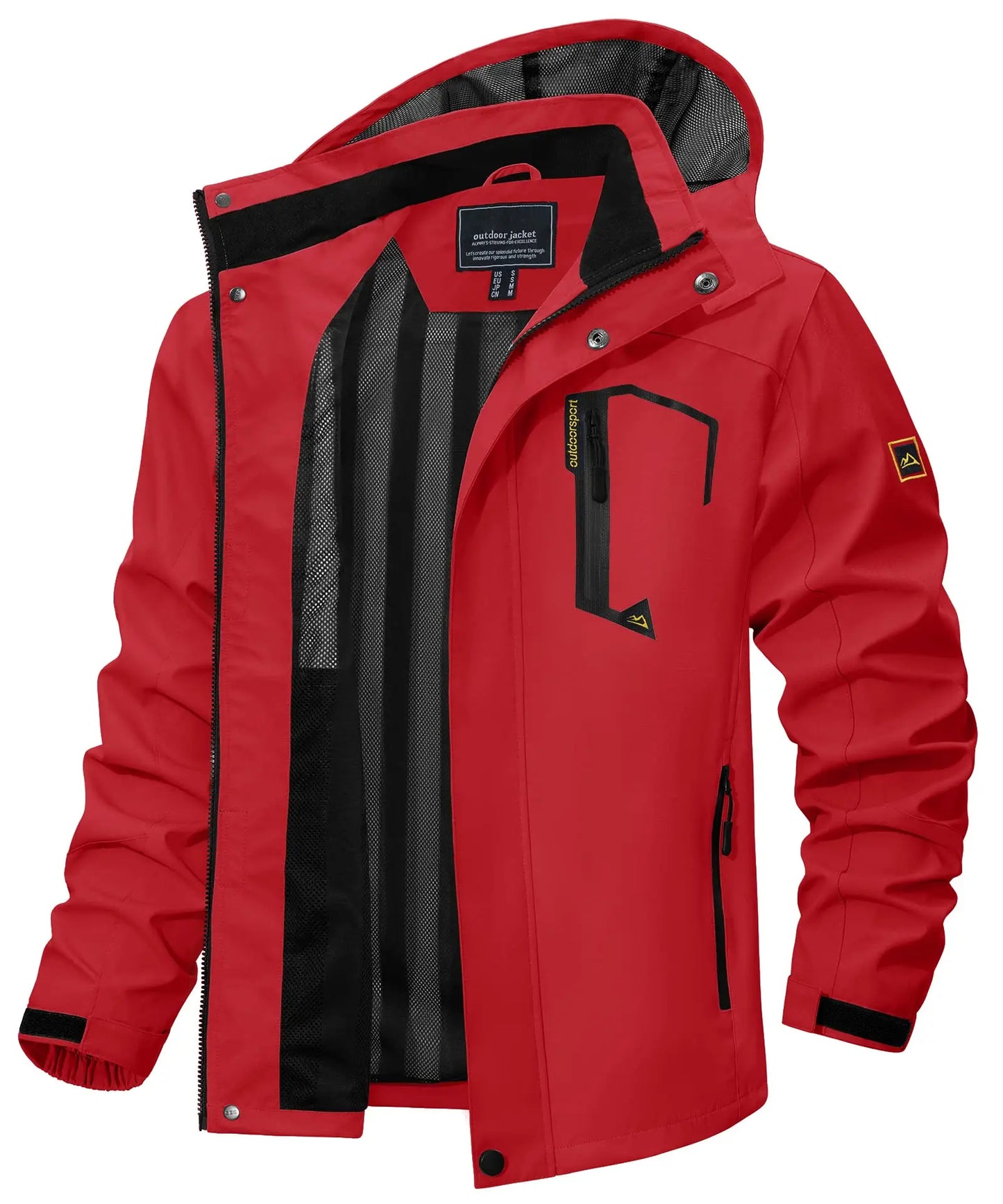 Spring Autumn Lightweight Jackets Mens Mesh Lined Waterproof Rain Jacket Outdoor Fishing Hiking Jacket Male Windbreaker
