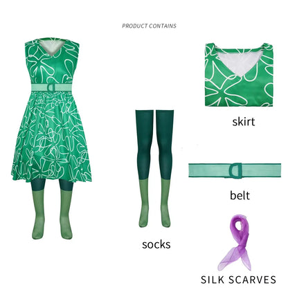 Movie Inside Out Joy Inspired Skater Dress Joy dress Joy Outfit Birthday Costume Inside Out Disgust Inspired Skater Dress Up