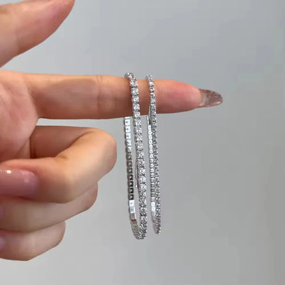 Hip Hop 2 2.5 3 4 5 6.5mm Unisex Moissanite Tennis Bracelet For Women Men 925 Sterling Silver Moissanite Bracelet Fine Jewelry