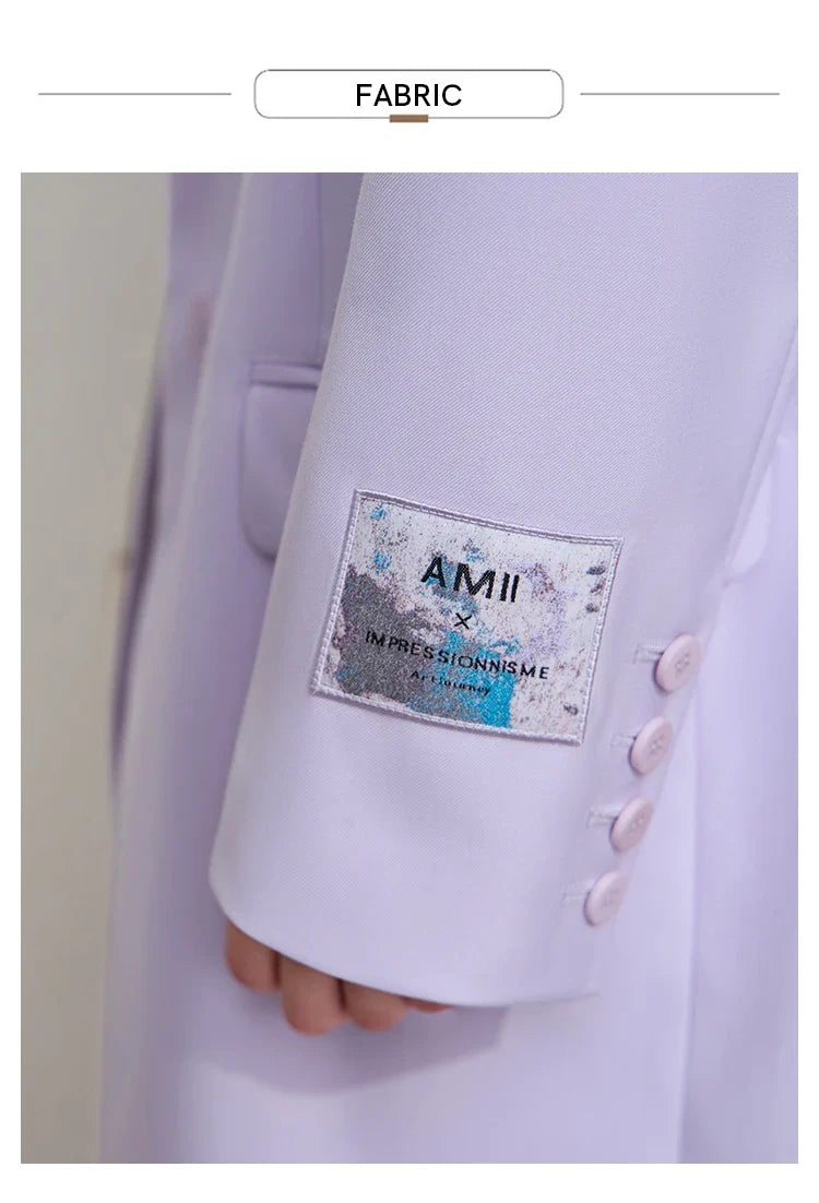 Minimalist Women's Jacket 2025 Autumn New Solid Color Commuter Loose Straight Women's Long Sleeve Top Long Blazer 12541154