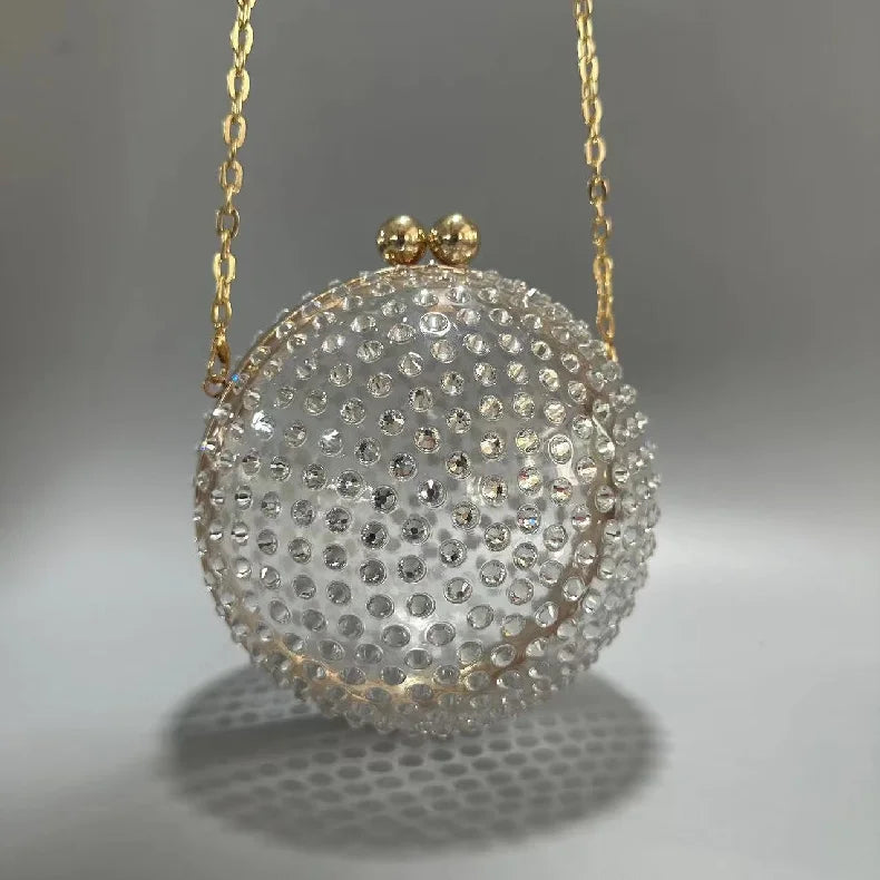 Handbag Ball Acrylic Wedding Banquet Bag Beach Crossbody Shoulder New Vacation Diamond Luxury Women's Elegant Handbags Purses