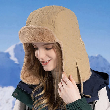 Russian Hat Soft Fur Lined Trapper Earflap Cap Windproof Autumn Winter Hats for Men Women Snow Ski Russian Cap Bomber Hat
