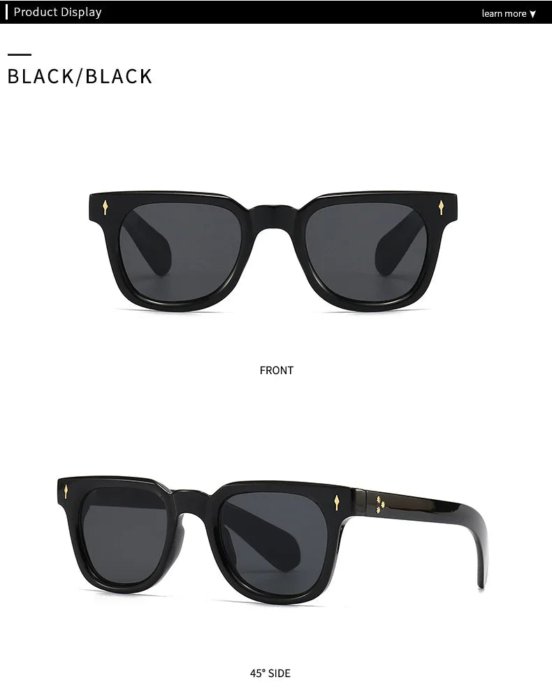 2026 Luxury Square Men Wmen Sunglasses Fashion Gradient Driving Shades Eyewear Vintage Green Trendy Rivets Sun Glasses UV400