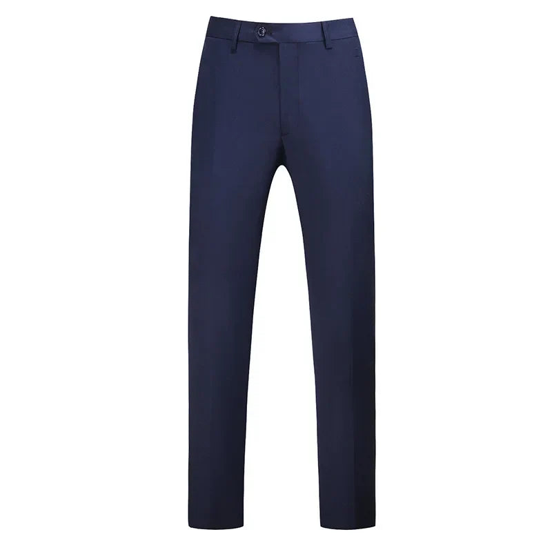 Men Dress Pants Solid Color Slim Fit Business Casual Office Wedding Formal Trousers High Quality Men Clothing Suit Pants 29-40