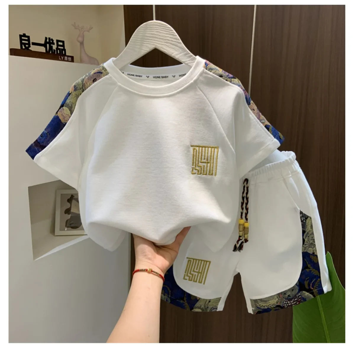 Korean Clothes for Children Boys T-shirt Shorts 2-piece Set Summer Cotton Short Sleeve Kids Clothes Sets Baby Tracksuit 2-11Y