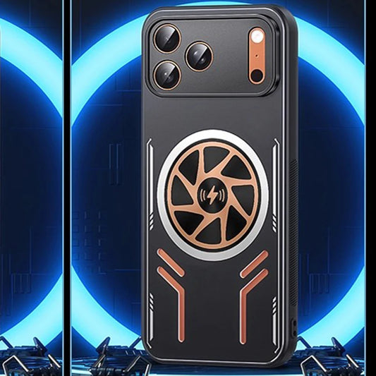 Graphene Cooling Magnetic Wireless Charging Case for iPhone 17 Air Pro Max Aluminum Alloy Metal Heat Dissipation Back Cover