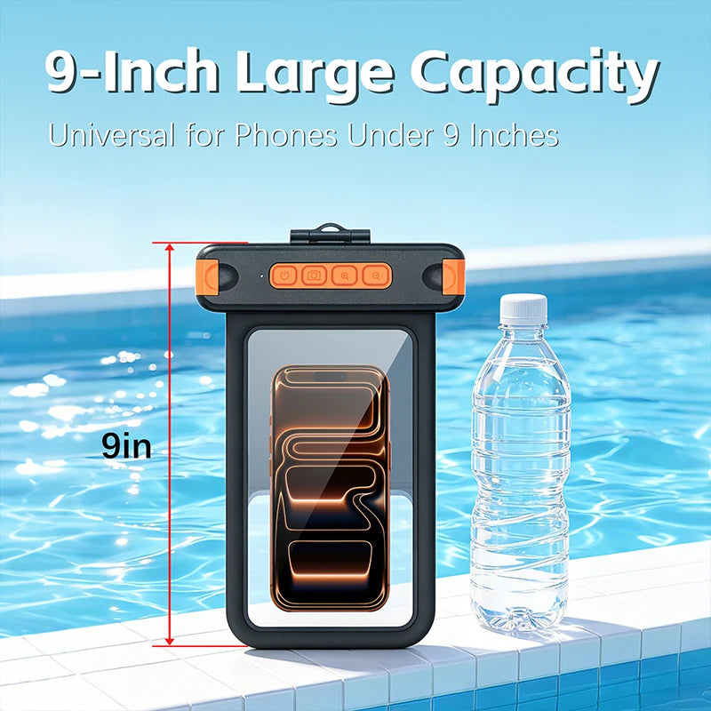 IP68 10M Bluetooth Waterproof Mobile Phone Pouch Underwater Dry Bay Case Outdoor Sports for Swimming Diving Floating