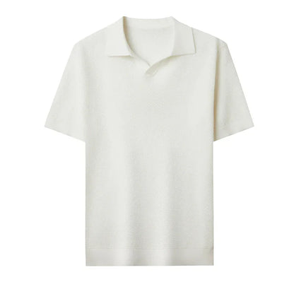 Men's Stretch 100% Cotton Polo Shirt - Pineapple Knit Seagull Collar, Breathable Short Sleeve Tee with Flexible M-4XL 6 Colors
