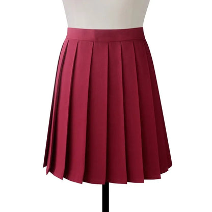 Women High Waist Pleated Midi Skirt Y2k Summer Knee-length Preppy Style Harajuku  Hot Street School Cosplay Casual Female Faldas