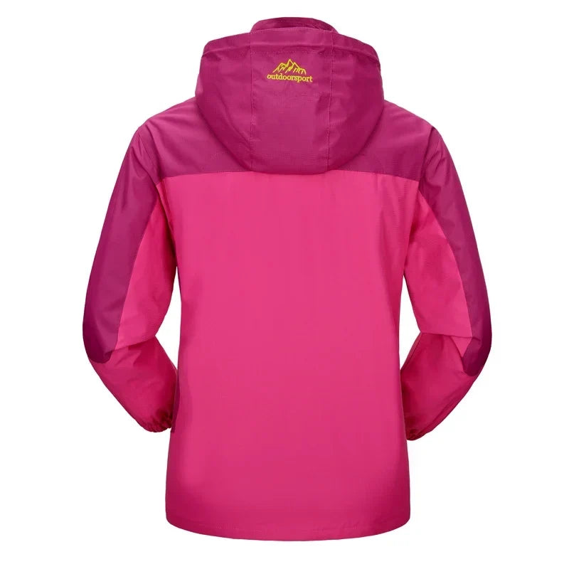Women Autumn Trekking Jacket Outdoor Hiking Rain Coat Windbreaker Waterproof Hooded Camping Cycling Climbing Warm