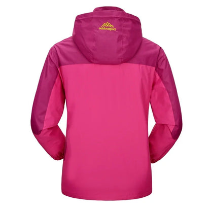 Women Autumn Trekking Jacket Outdoor Hiking Rain Coat Windbreaker Waterproof Hooded Camping Cycling Climbing Warm