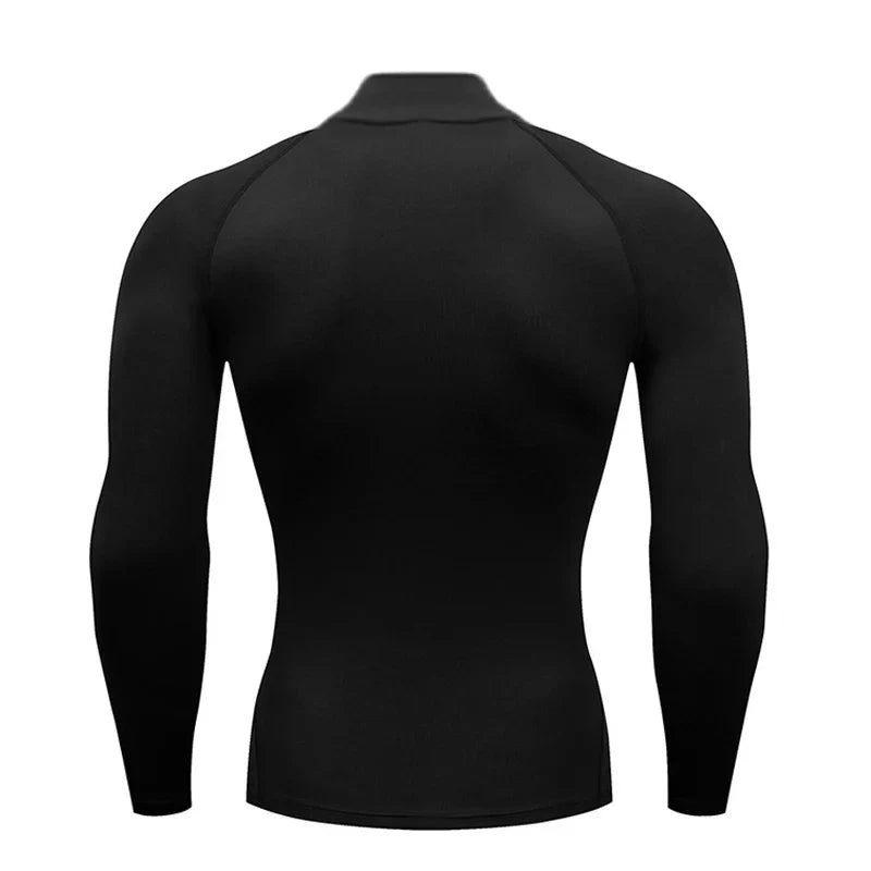 Running T-shirts Men Compression Long Sleeve Sports Polo Shirts Trainning & Exercise Gym Fitness Quick Drying Sportswear