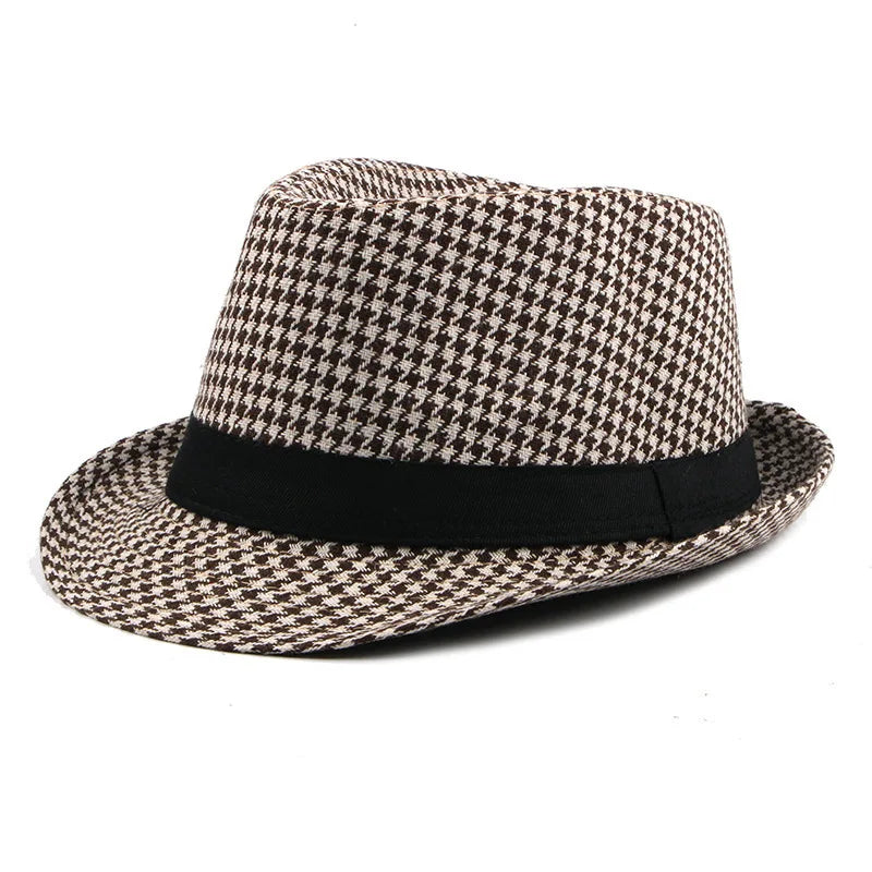 Spring Summer Wool Wedding Hat for Mid-Aged Men Couple Fashion Autumn Winter Party Plaid Luxury Design Jazz Hat Fedora Hat Women
