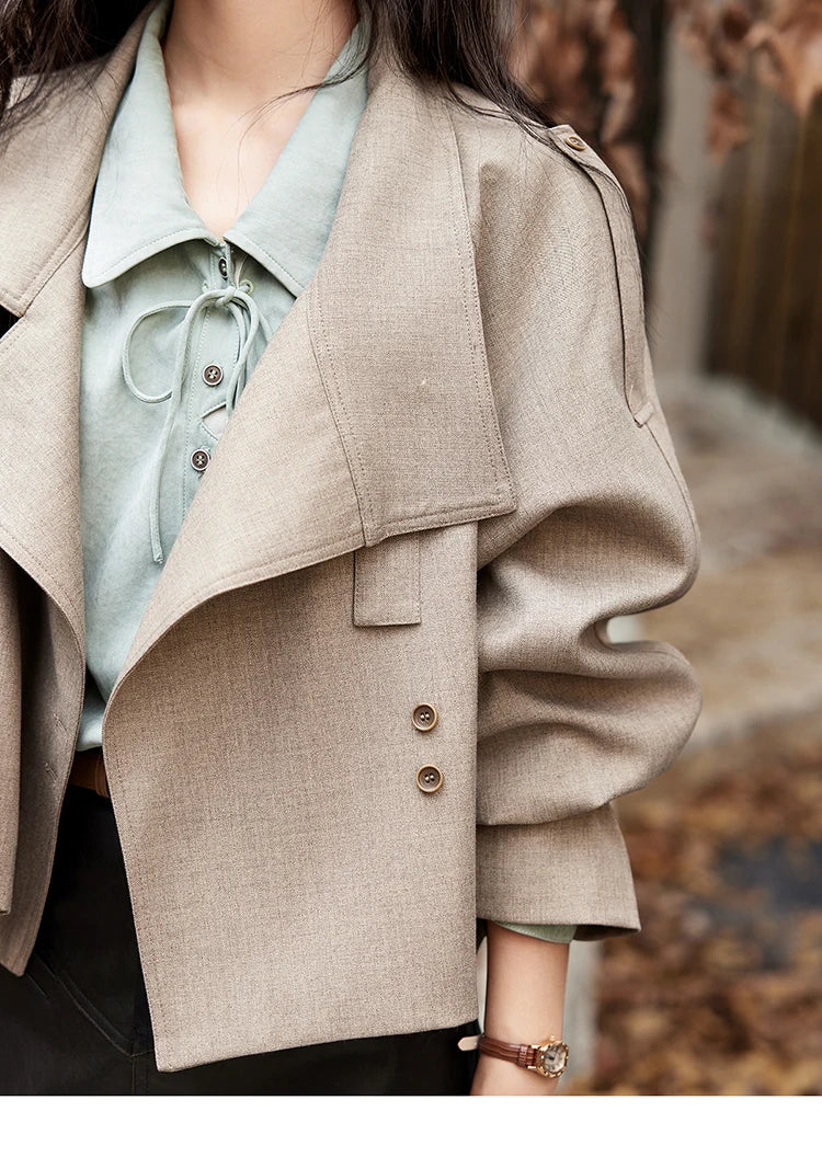 Vintage Green Blouse Women French Lapel Bow Lace-up Top 2025 Autumn Sweet Shirt Sleeve Outwear Commute Shirts MXD44C0337