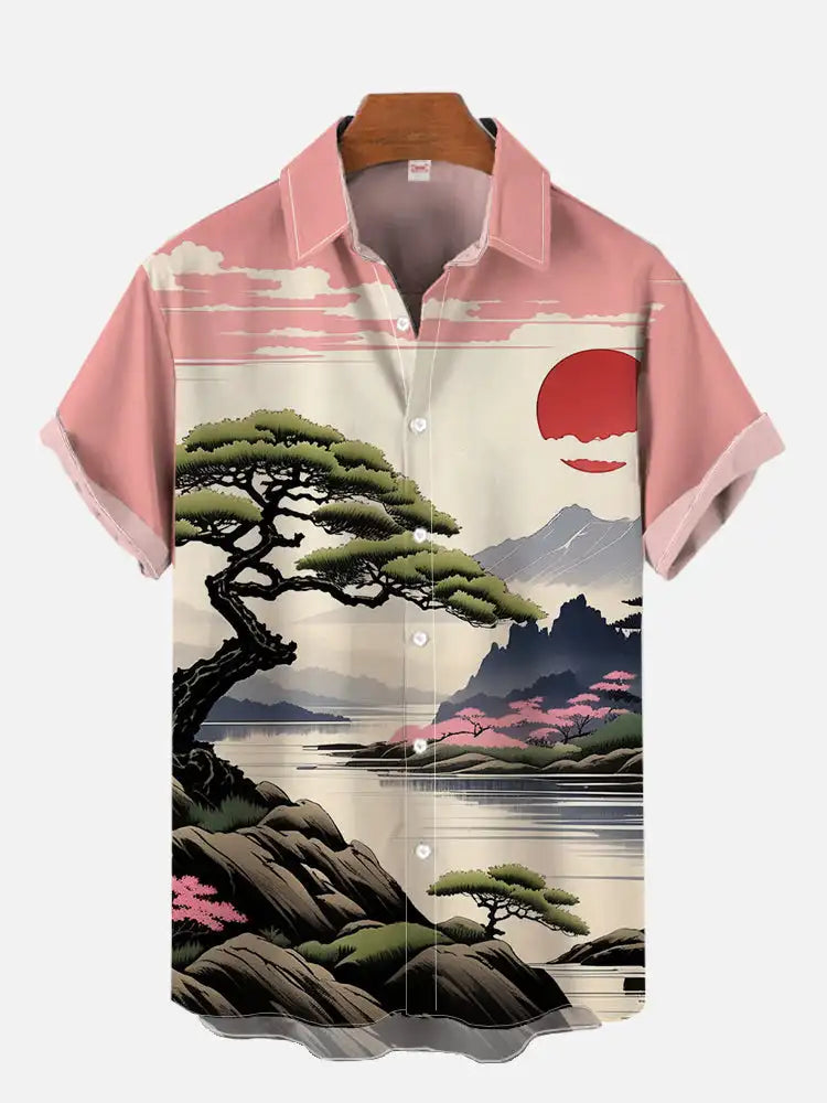 Men's Shirt Dragon Print Casual Daily Tops 3D Printing Short Sleeve Shirt Summer  Fashion Unisex Hawaiian Samurai Cat Shirts