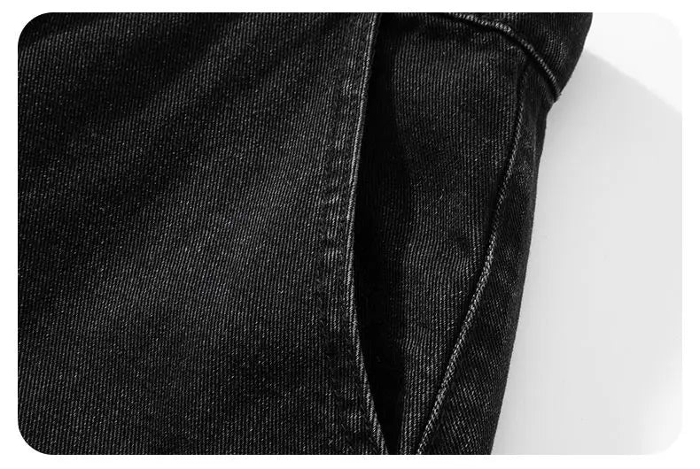 Men's Baggy Cargo Shorts Summer New Fashion Drawstring Straight Casual Jeans Streetwear Pocket Splicing Male Short Pants