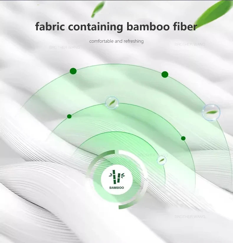 Bamboo Fiber Summer Casual Pants Men's Ultra-thin Iron-free Anti-wrinkle Loose Business Straight Elastic Trousers Brand Clothing