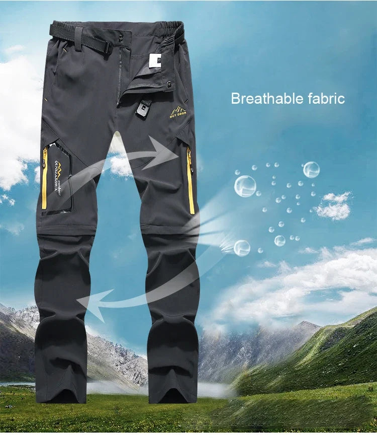 Trekking Pants Hiking Camping Men Summer UV-Proof Outdoor Sports Detachable Shorts Quick Dry Sportswear Wlaking Fishing Trousers