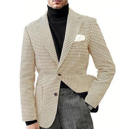 Men's Camel Velvet Blazer with Leather Patchwork Slim Fit Formal Casual Tuxedo Jacket Two-Tone Business Suit Coat