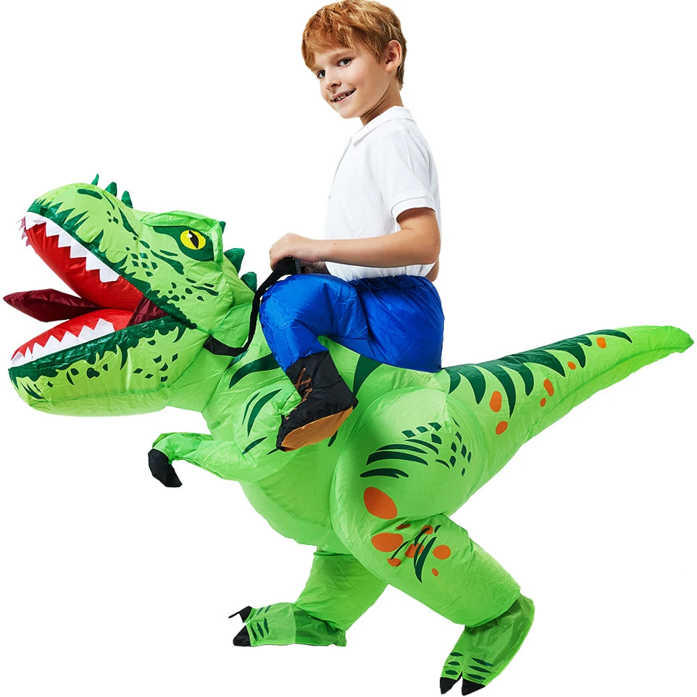 Kids Child Dinosaur Inflatable Costume Unicorn Dress Suits Anime Purim Halloween Party Cosplay Costumes for Boys Girls