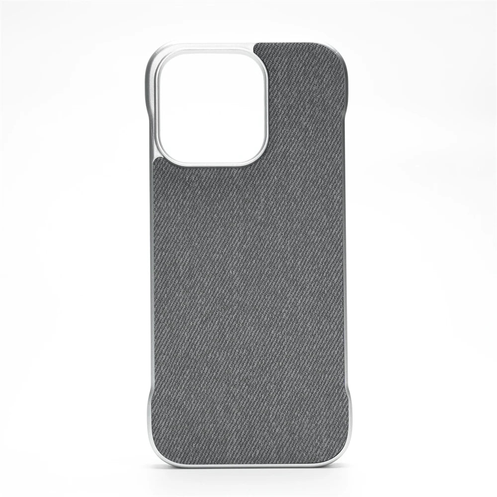 Ultra Thin Frameless Cloth Texture Magnetic Case For iPhone 17 Air 16 Pro Max 15 14 MagSafe Wireless Charge Borderless Hard Cove