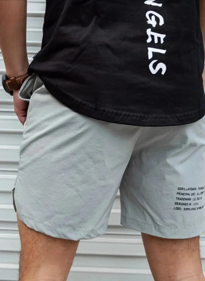 summer Men Shorts Light Weight Thin printing breathable Short Pants Fitness Men Casual Shorts Quick-drying Drawstring Shorts