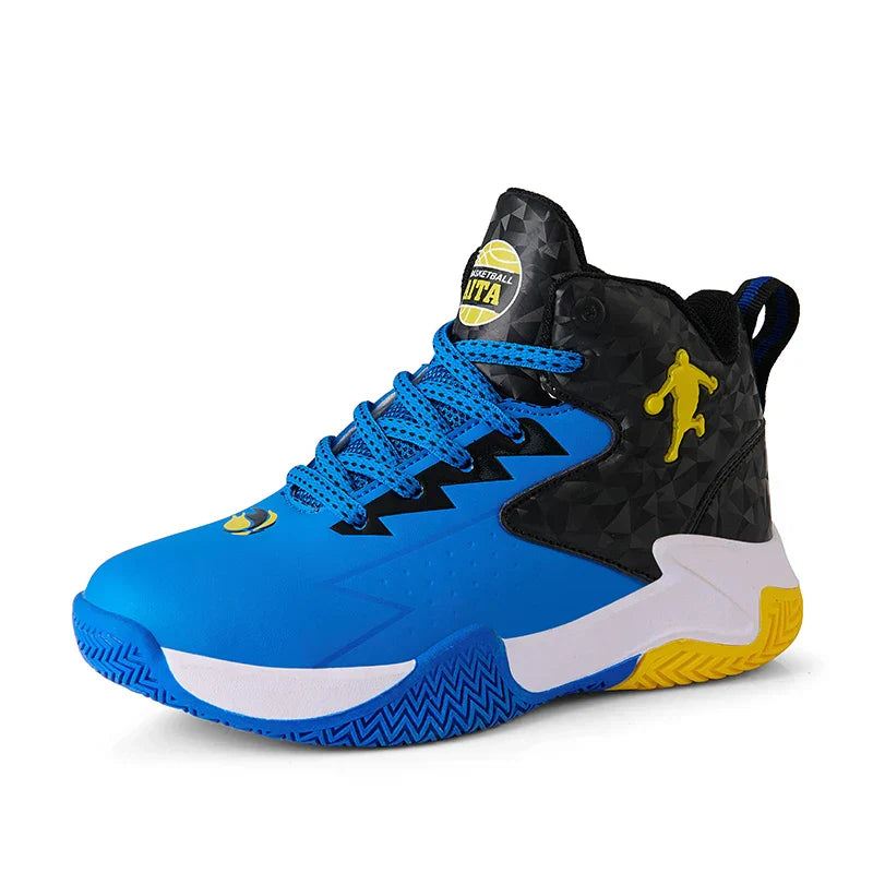 Fashion Brand Basketball Shoes Boy Kid Trainers Non-slip Children's Sports Shoes Outdoor Leather Basketball Sneakers Kids Girls