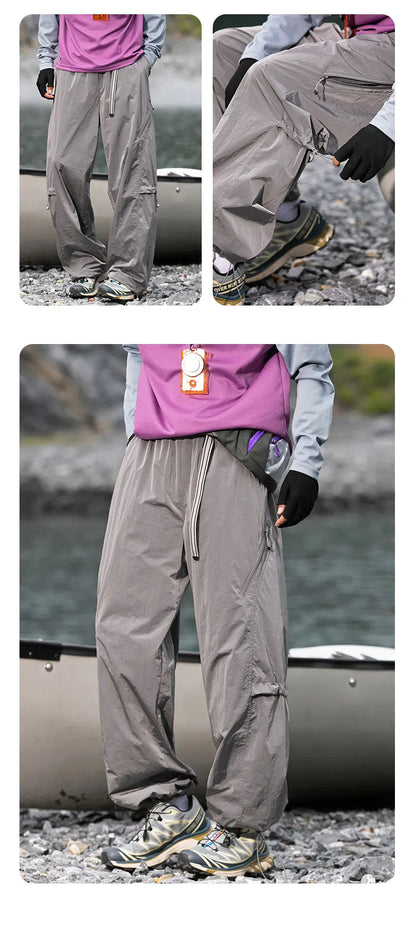 Autumn Hiking Pants Men Outdoor Waterproof Camping Paratrooper Pants Spring Wear-Resistant Mountaineering Fishing Cargo Trousers