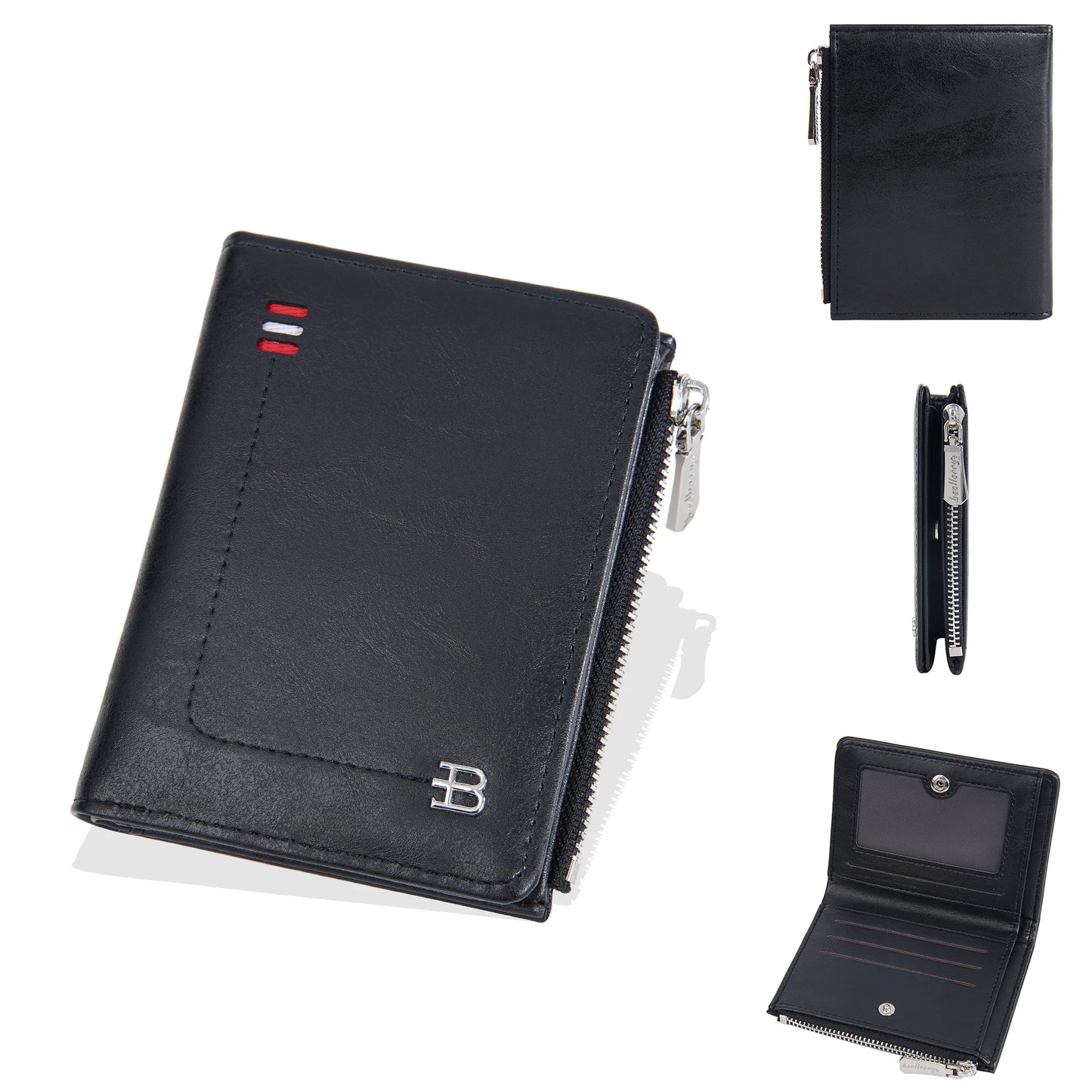 New PU Leather Men Wallets High Quality Zipper Short Desigh Card Holder Male Purse Vintage Coin Holder Men Wallets
