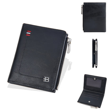 New PU Leather Men Wallets High Quality Zipper Short Desigh Card Holder Male Purse Vintage Coin Holder Men Wallets