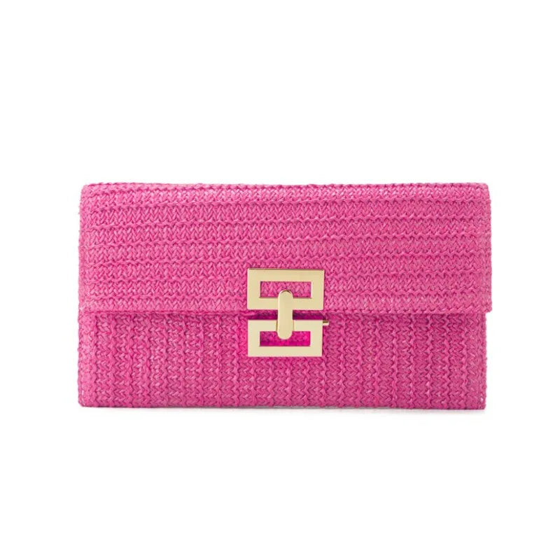 Fashion Women F;ap Clutch Bag Party Straw Day Clutches Purse Handbag Female Woven