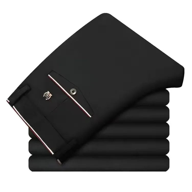 Black Suit Pants for Men Spring and Autumn Stretchy and Non-Ironing Office Trousers Slim Fit Formal Pants for Men Dress Pants