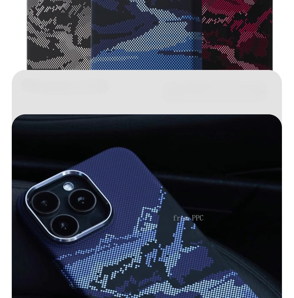 Abstract Landscape Relief for MagSafe Phone Case for iPhone 16 15 14 Pro Max 17 Wireless Charge Alloy Lens Shield Hard PC Cover