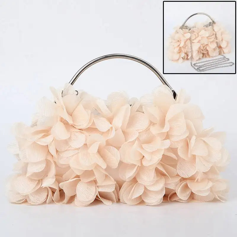 Flower Dinner Purse Designer Floral Chain Crossbody Bride Handbag Clutches Woman Petal Evening Party Clutch Wedding Dress Bag