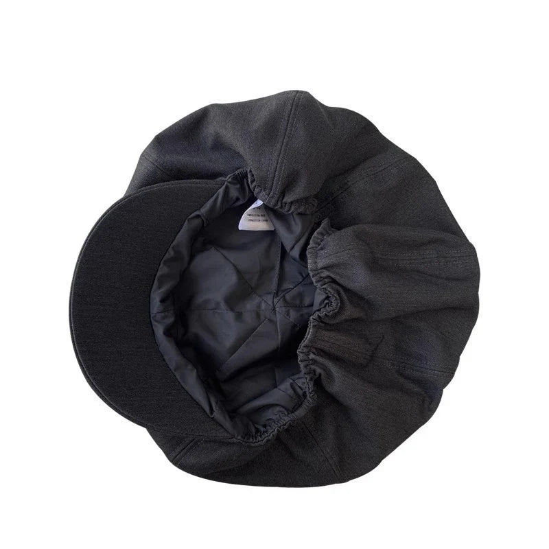 Big Head Newsboy Cap Women Beret Vintage Painter Winter Hats Houndstooth Octagonal Caps Female Bone Male NC36