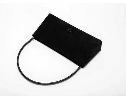 Solid Simple Classic Style Velvet Underarm Bag Elegant Fashion Design Seasonal New French Vintage Shoulder Bag