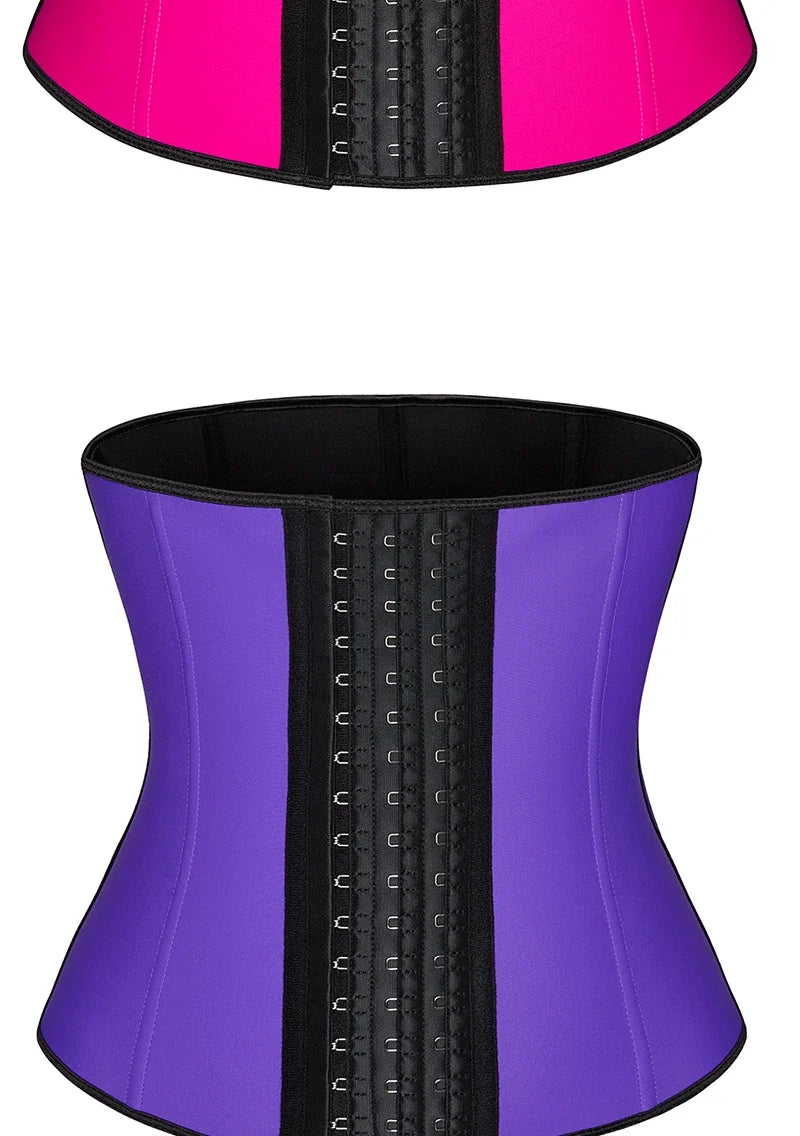 Waist Trainer corset Latex Women Plus Size Waist Cinchers Body Shaper Tummy Control  Fajas Colombianas with Hooks Slimming Belt