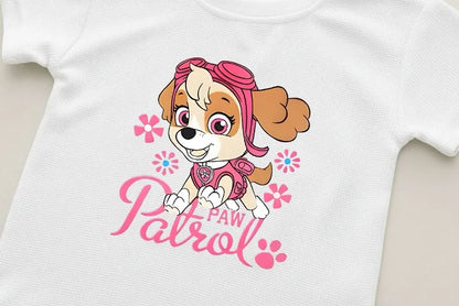 Printed Summer Girls Casual Outfits Children's Shorts Sets Kids T Shirt and Shorts Two Piece Set Outdoor Sportwear