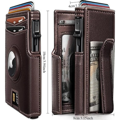 Men's Short Bifold Aluminum Case Wallet, Multi Card Slot Credit Card Holder, Durable Metal Wallet Ideal for Business & Daily Use
