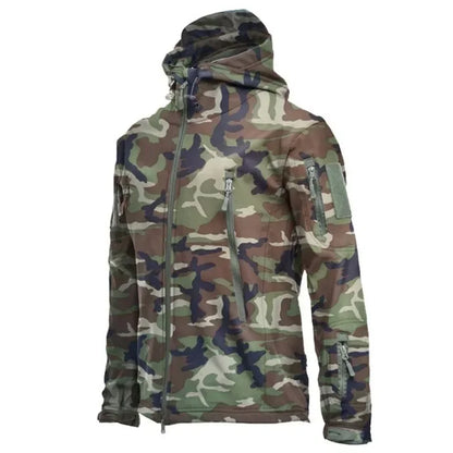 Motorcycle Shark Skin Soft Shell Jackets Men Tactical Windproof Waterproof jacket men Combat Jackets Mens Hooded Bomber Coats