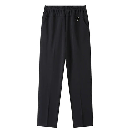 2025 Autumn Fashion Pants Brand Elastic Waist Size Women's Plus Size Thin Pants Casual Office Outdoor Pants