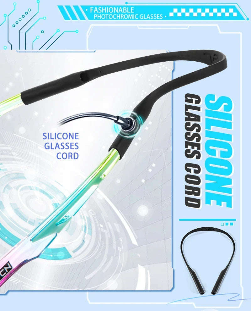 Photochromic Sunglasses Cycling Blue Outdoor Sports Bike Glasses Red Man MTB Fishing Glasses Eyewear Bicycle Goggles 2024