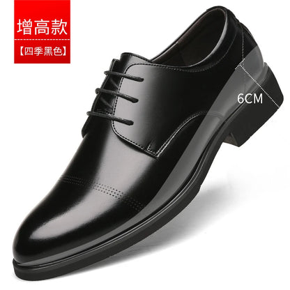 Mens Black Genuine Leather Perforated Cap Toe Lace Up Formal Business Oxford Shoes Breathable Summer Office Casual Dress Shoes